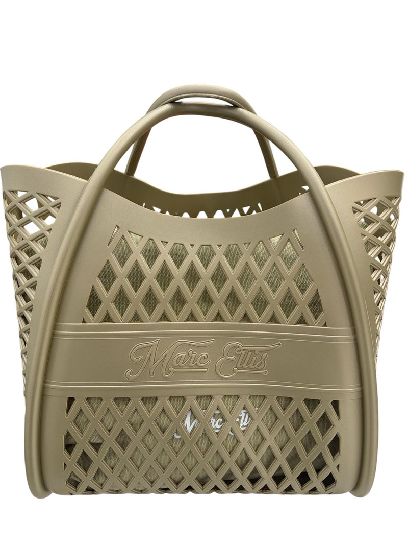 Marc Ellis Borsa a Mano BUby Basket M Khaki/Silver