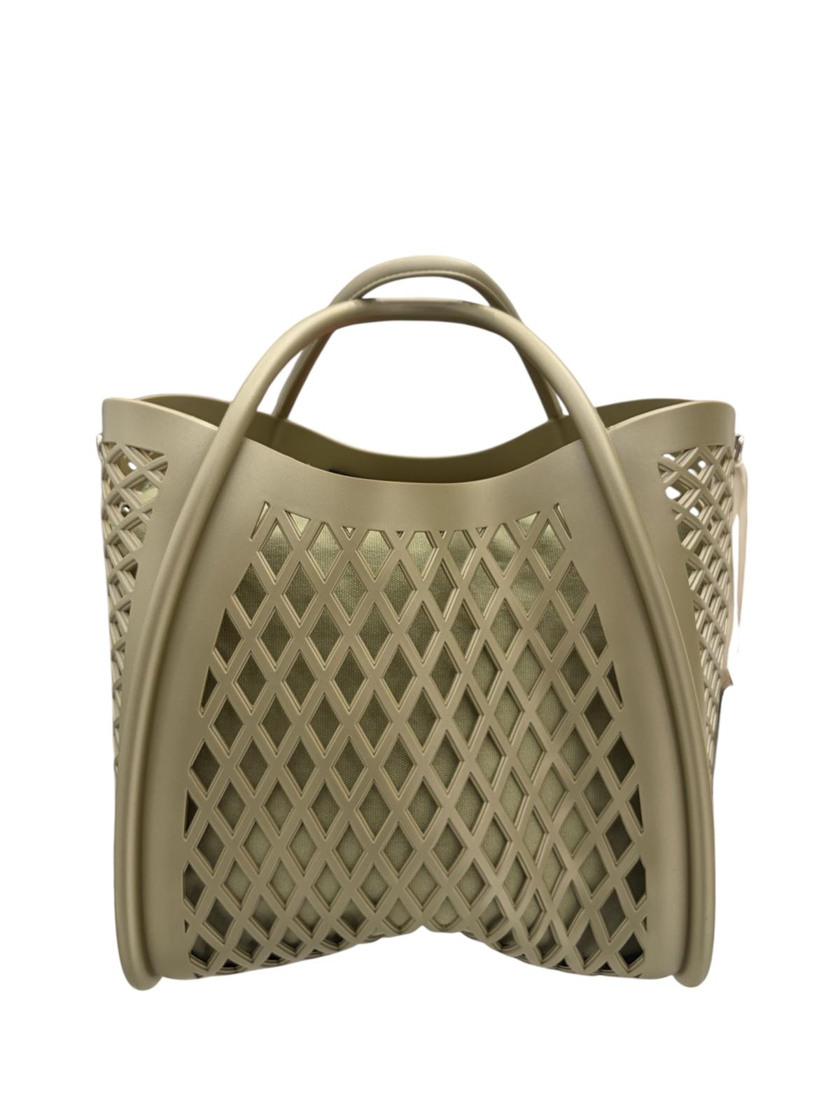 Marc Ellis Borsa a Mano BUby Basket M Khaki/Silver