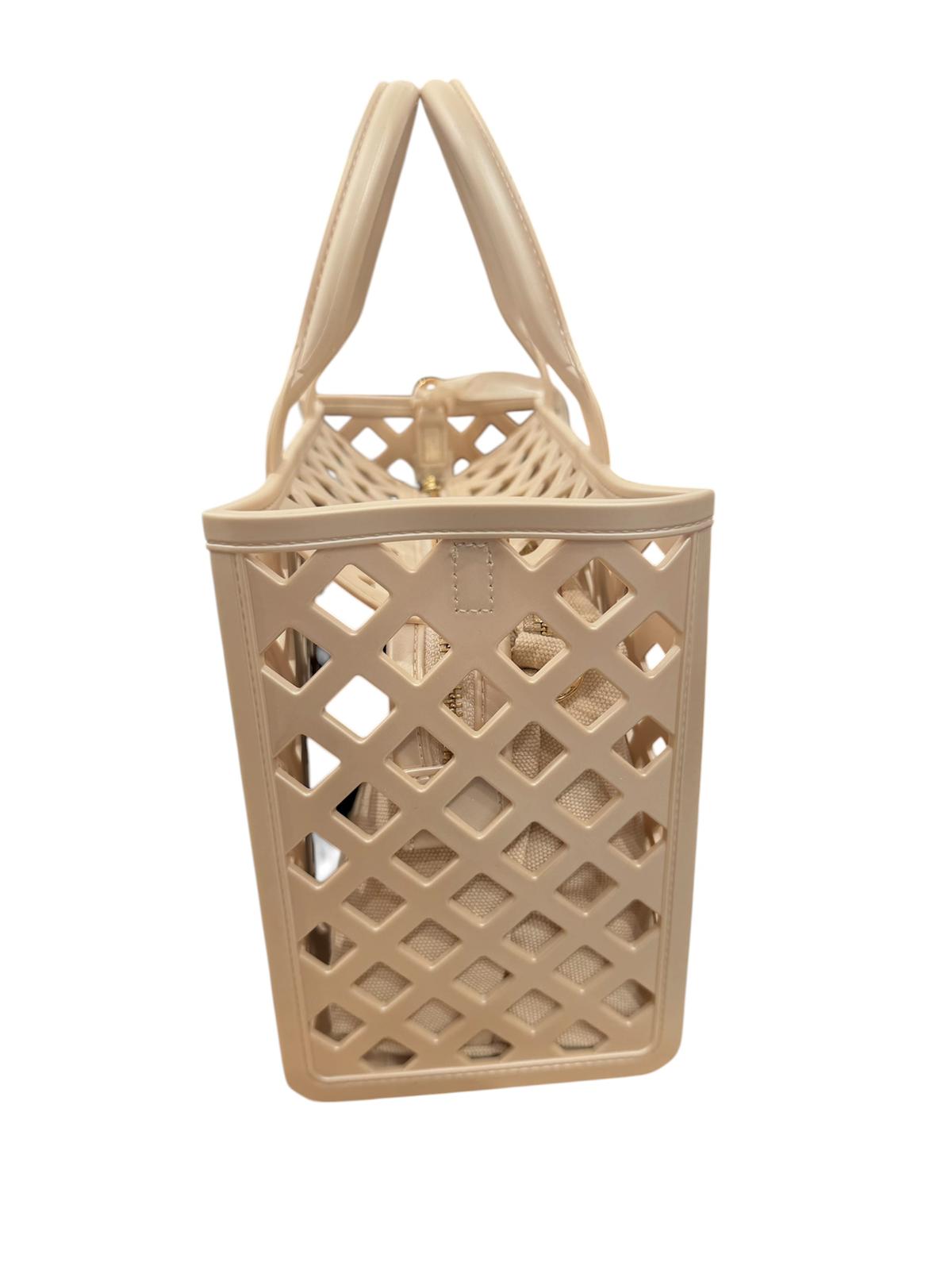 Marc Ellis Borsa a Mano Flat Plot Beige/Light Gold