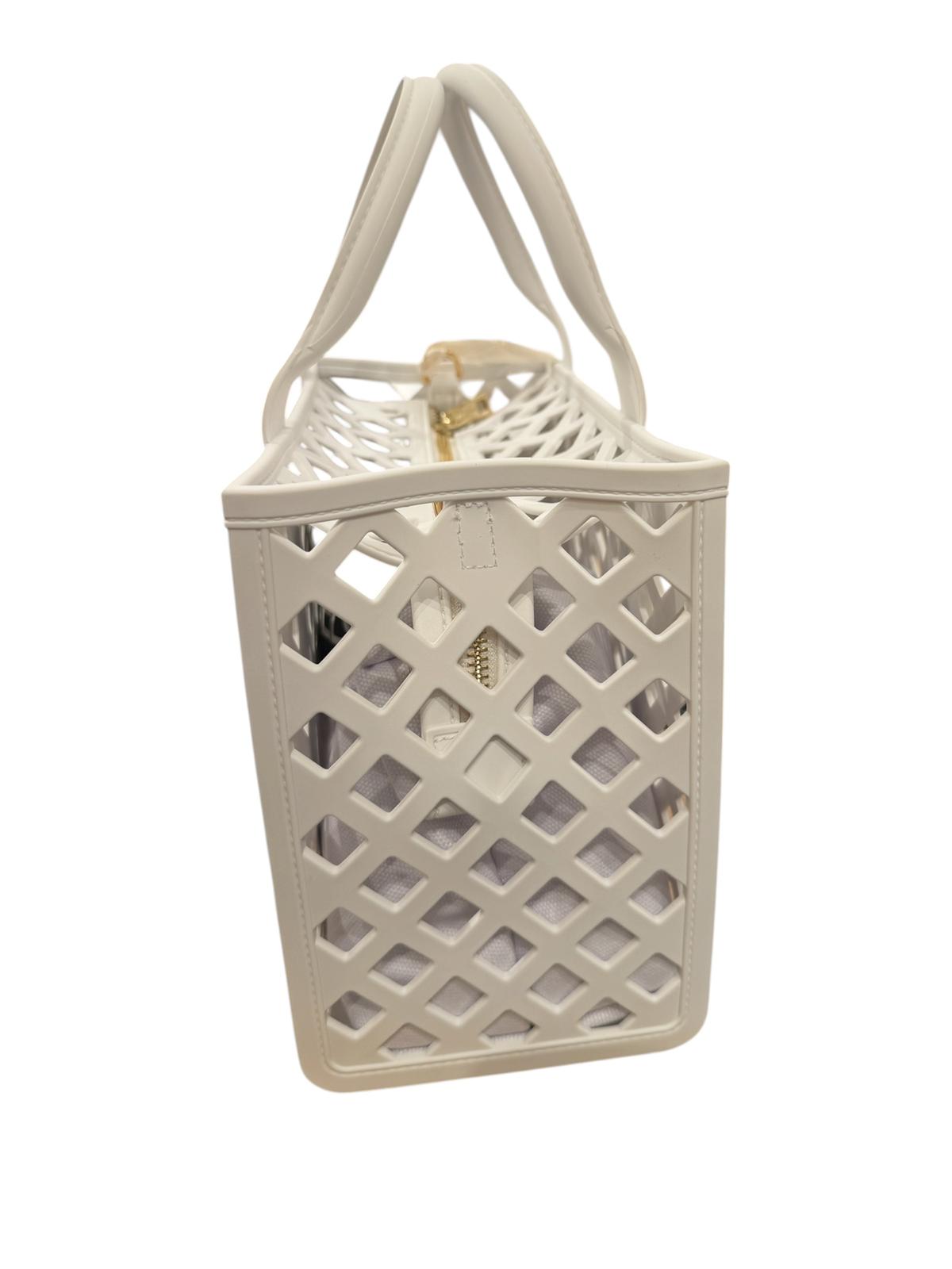 Marc Ellis Borsa a Mano Flat Plot Milk/Light Gold