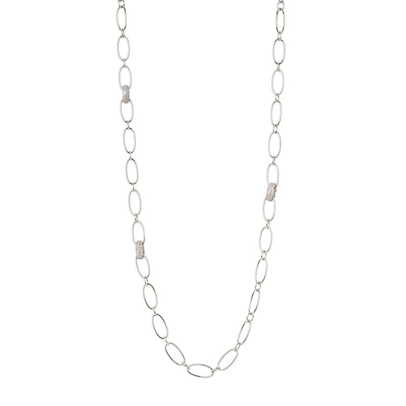 Sodini Collana lunga e anelli di zirconi Judith - Argento