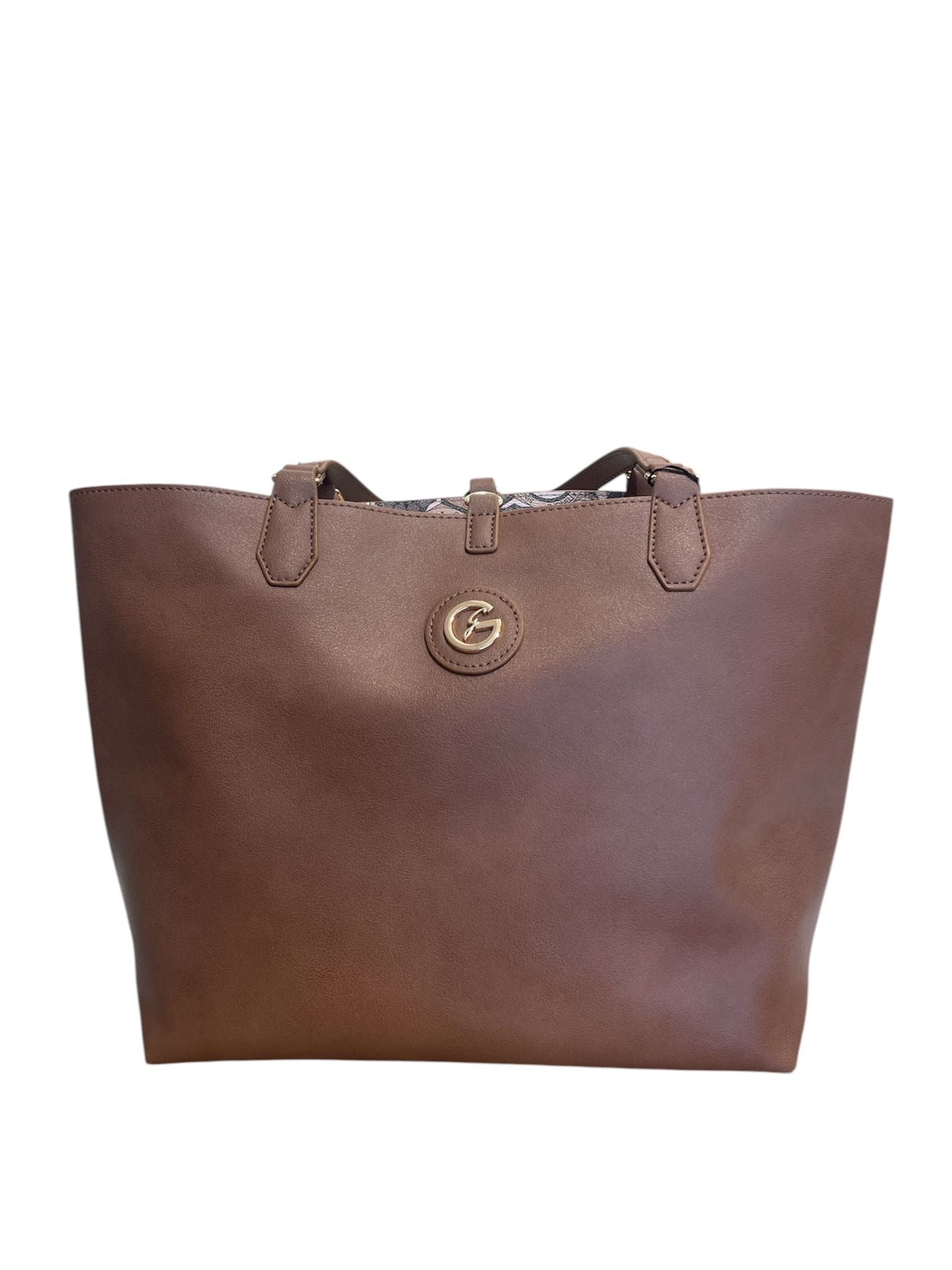 Gattinoni Teod. Reverse M Shopping Bag Bronze