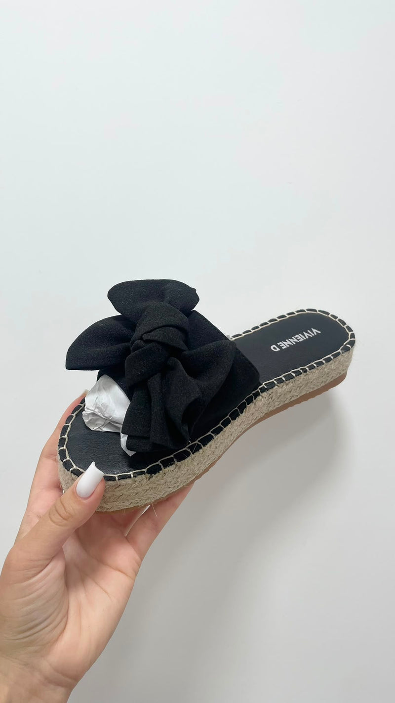 Vivienne D Ciabatte Fiocco Nero