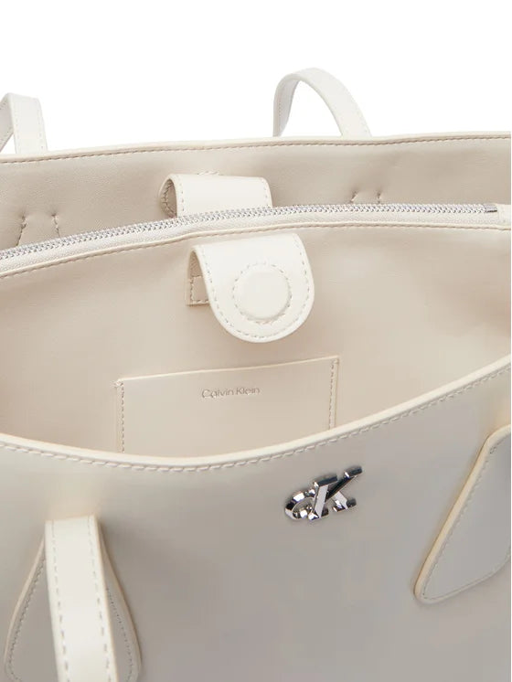 Calvin Klein Borsa A Spalla Light Hay Medium Work Tote LV04F3442G ACG
