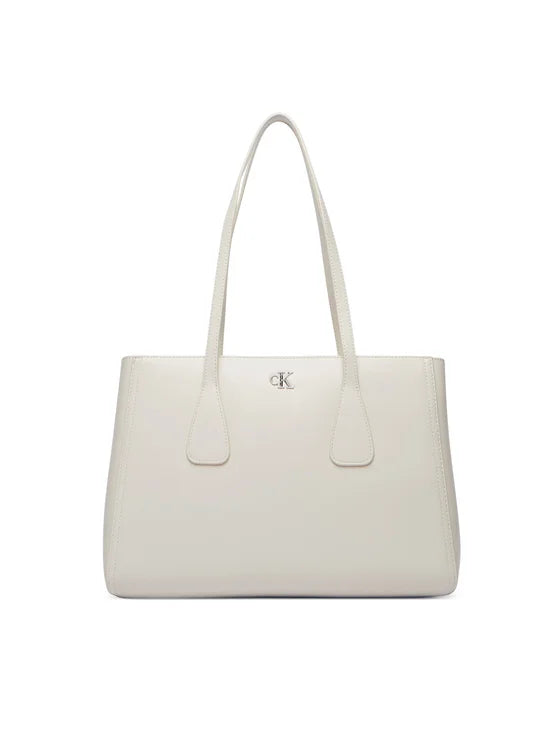 Calvin Klein Borsa A Spalla Light Hay Medium Work Tote LV04F3442G ACG