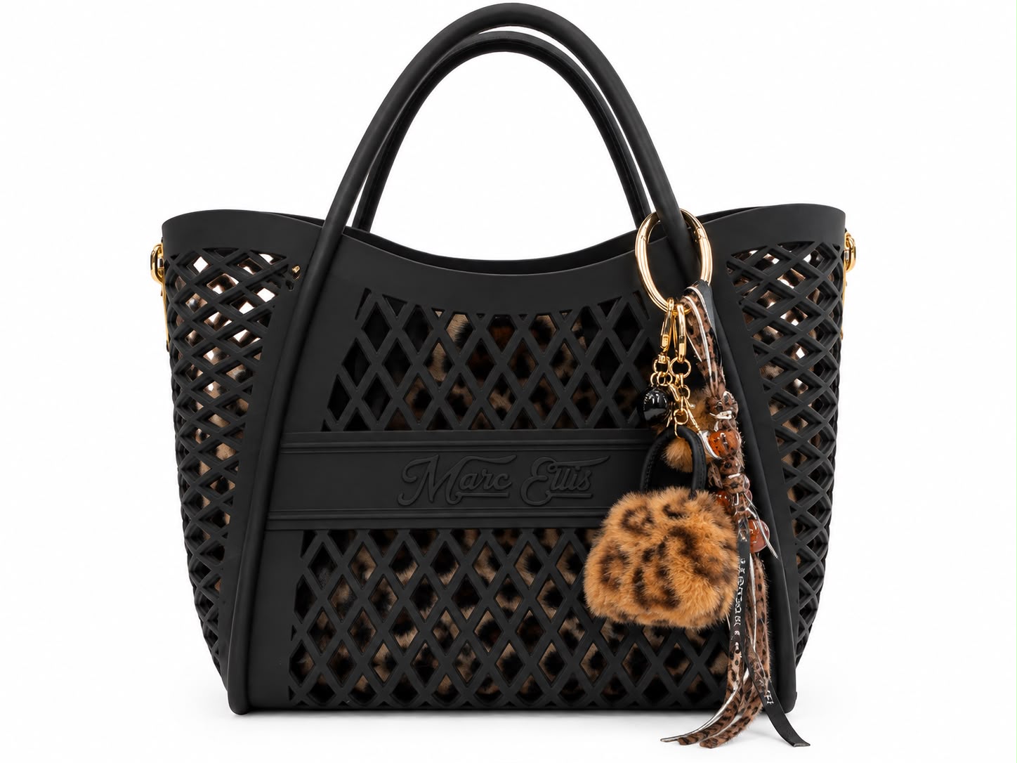Marc Ellis Borsa A Mano/ Tracolla Flat Bask Leo S Black /Light Gold