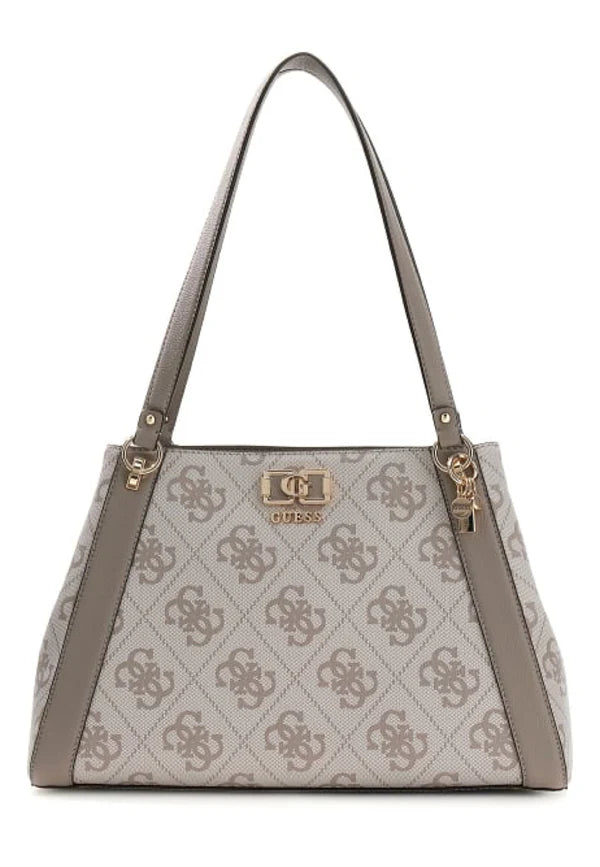 Guess Borsa A Spalla con Logo Karnilla Dark Taupe