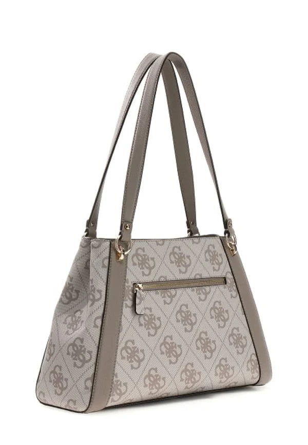 Guess Borsa A Spalla con Logo Karnilla Dark Taupe