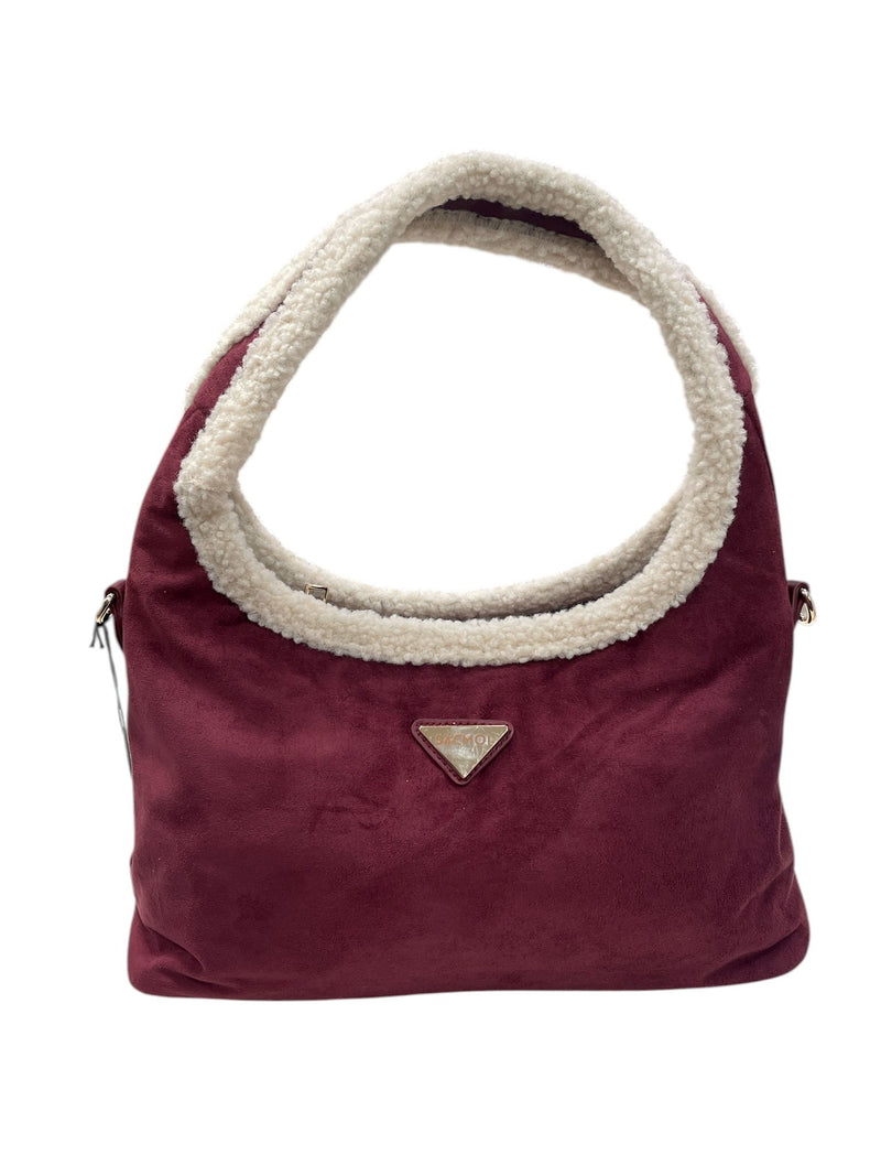 Sacmoi Borsa a Spalla/Tracolla Bordeaux Rosa