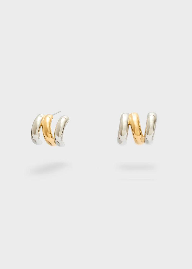 Nali' Orecchini Semicerchi Oro/Argento