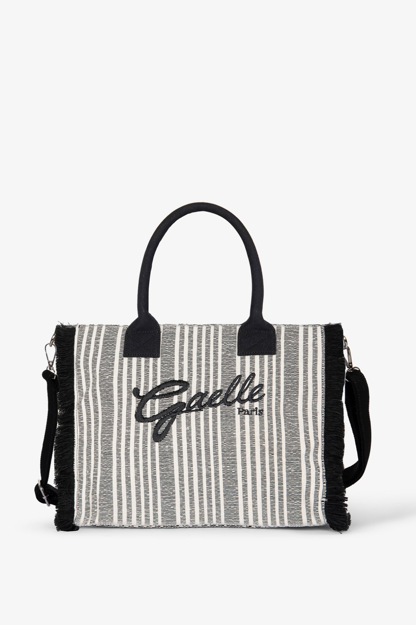 Gaelle Maxi Shopper Ricamo Firma Nera GAACW03191