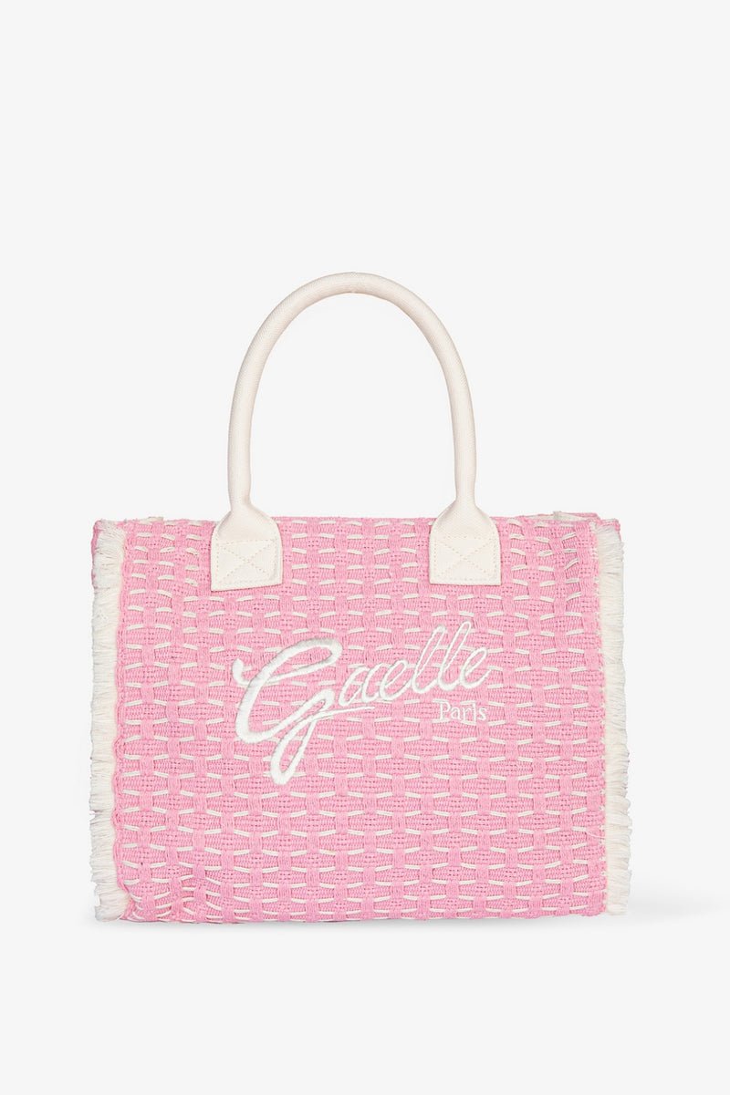 Gaelle Maxi Shopper Ricamo Firma Rosa GAACW03182