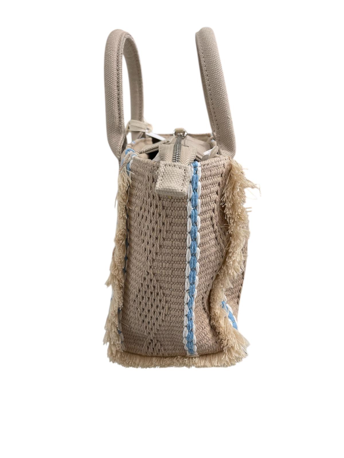 Gaelle Maxi Shopper Ricamo Firma Beige GAACW03187