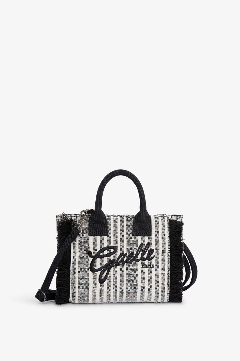Gaelle Maxi Shopper Ricamo Firma Nera GAACW03192