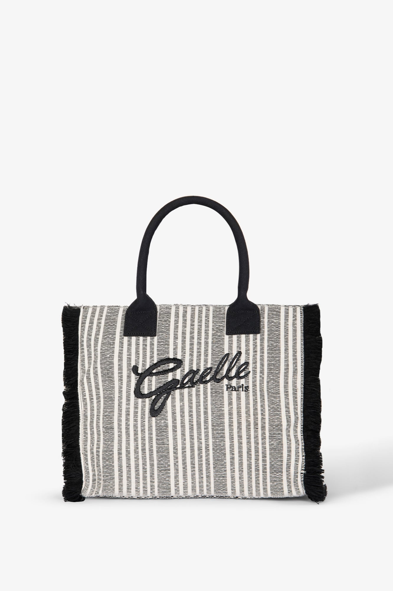 Gaelle Maxi Shopper Ricamo Firma Nera GAACW03190