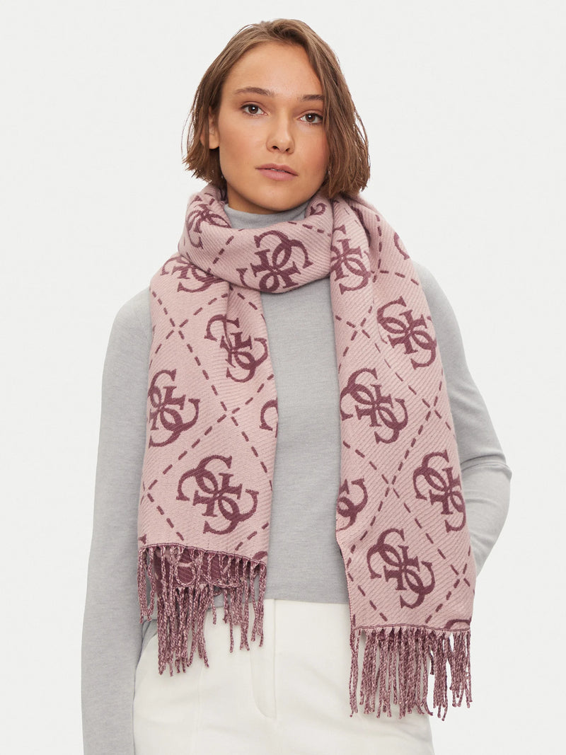 Guess Sciarpa Logato Viola