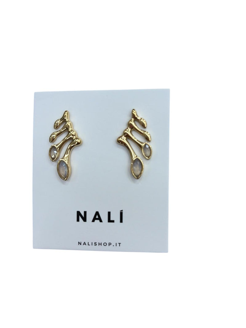 Nali' Orecchini Drops Con Pietre Bianche/Oro DWOR0224
