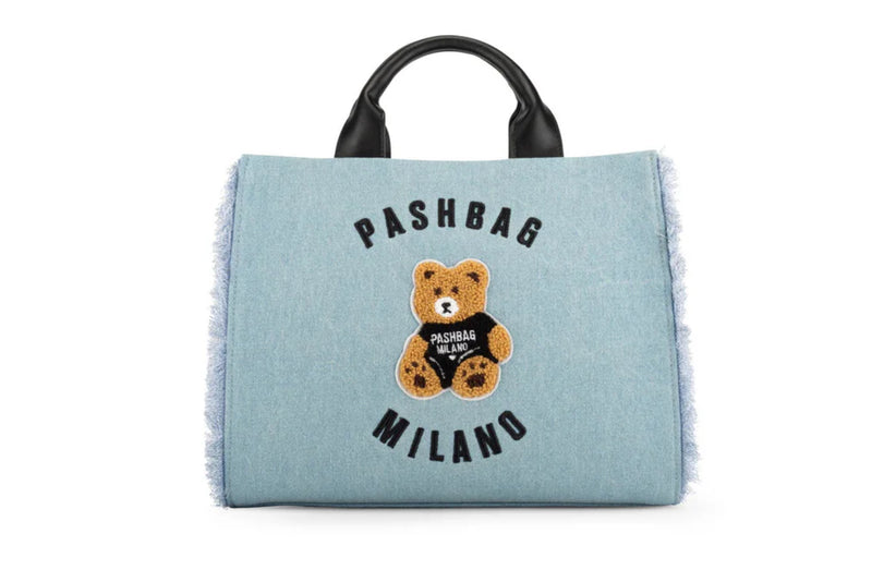 Pashbag Borsa a Mano Orsetto Denim