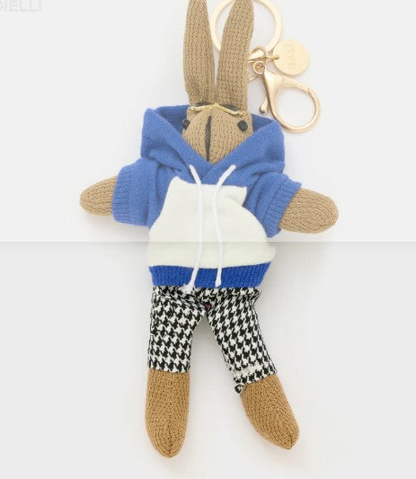 Nali' Portachiavi Charms Bunny Felpa Blu EMPT0057