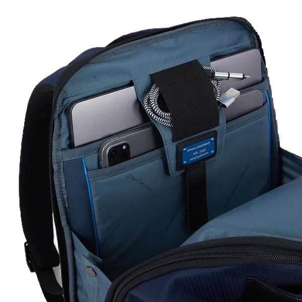 Piquadro Zaino porta computer 15,6" fast-check Blu