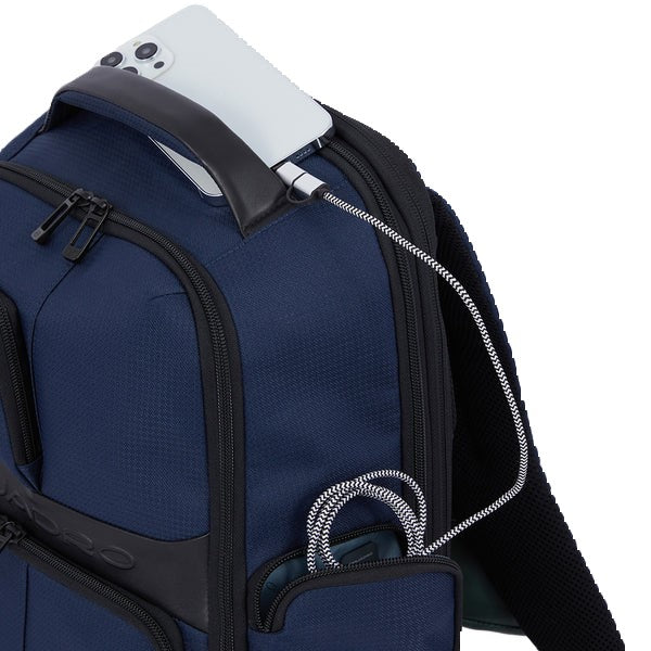 Piquadro Zaino porta computer 15,6" fast-check Blu