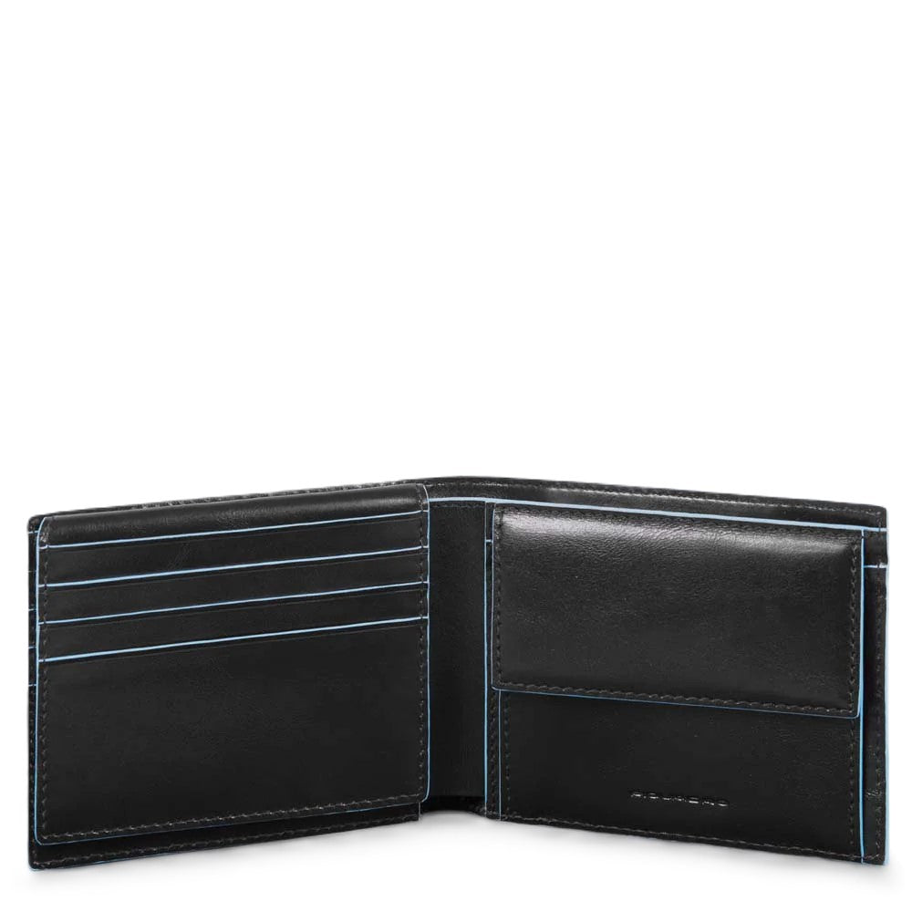 Piquadro Portafoglio uomo con volantino porta documenti Nero