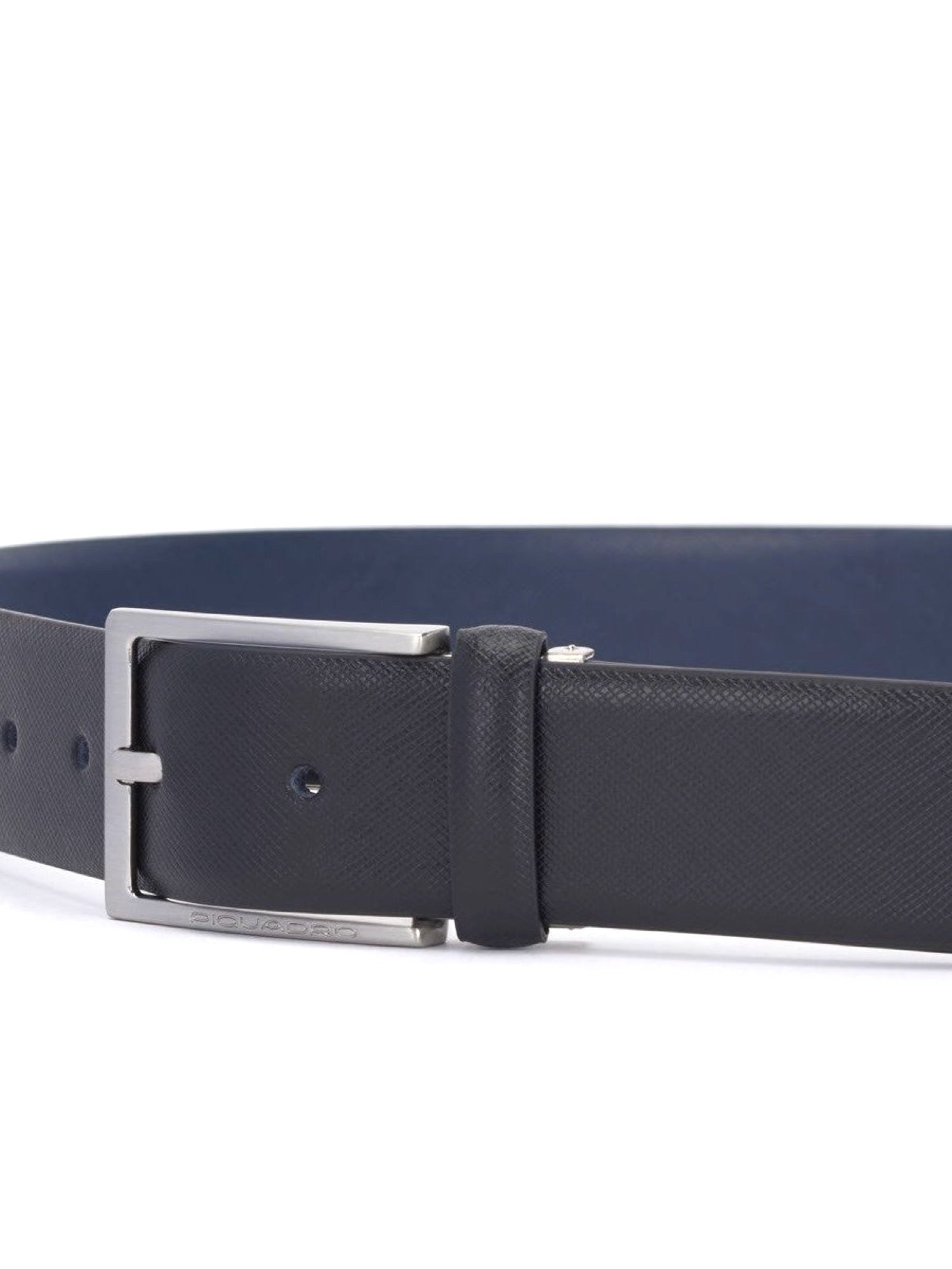 Piquadro Cintura uomo reversibile con fibbia ad ardiglione Blu/Nero