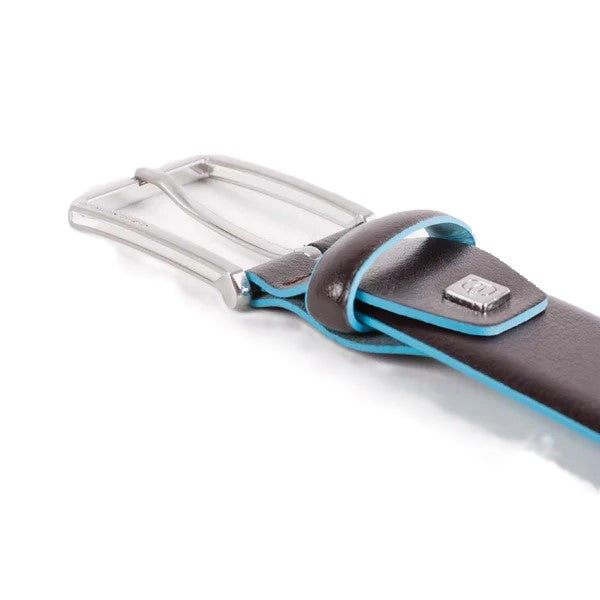 Piquadro Cintura uomo con fibbia ad ardiglione Nera