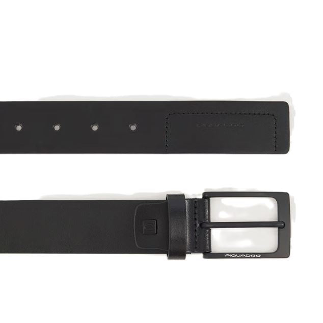 Piquadro Cintura uomo con fibbia ad ardiglione Nera