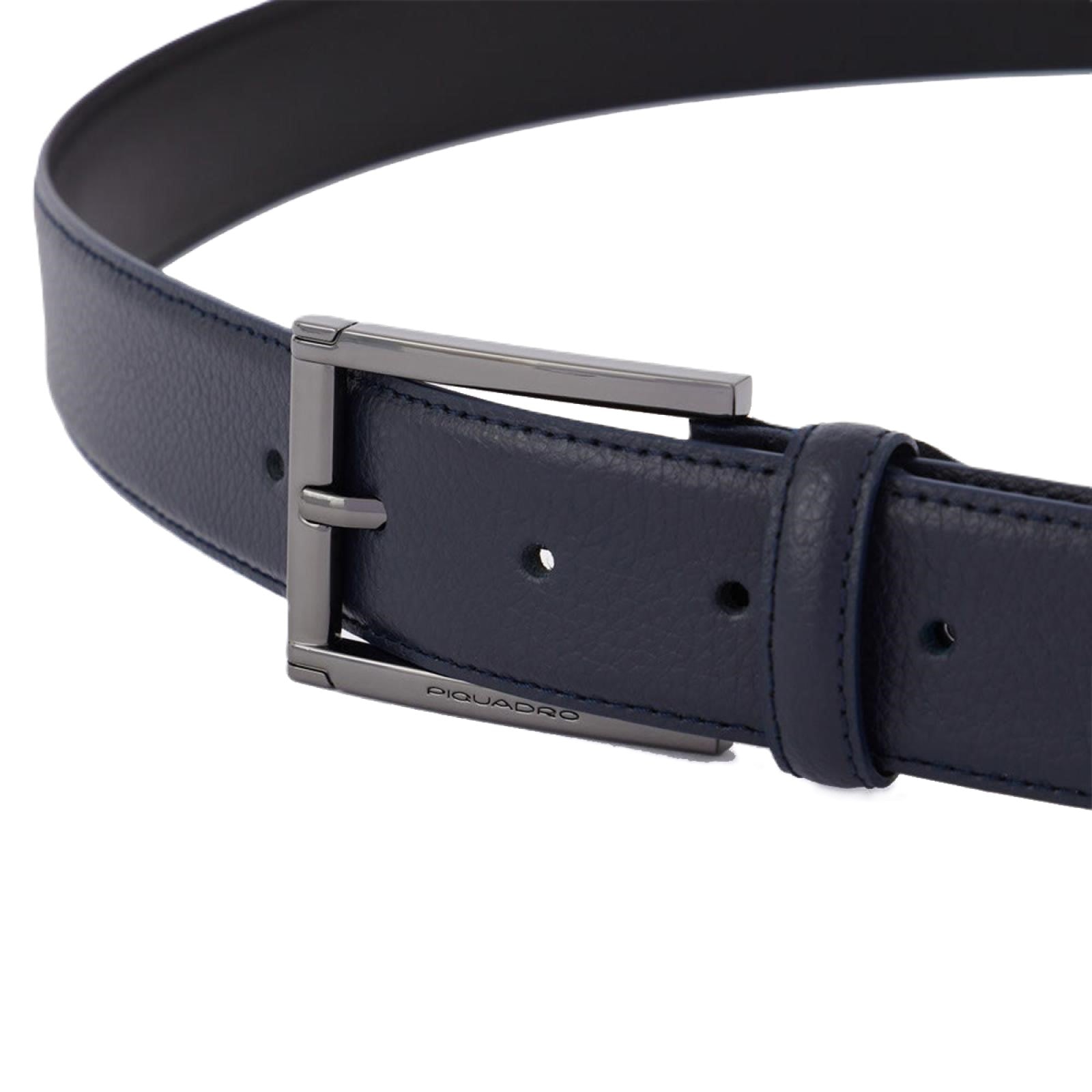 Piquadro Cintura uomo con fibbia ad ardiglione Blu