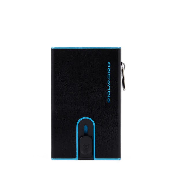 Piquadro Compact wallet porta monete con sliding system Nero