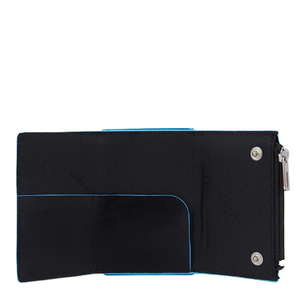 Piquadro Compact wallet porta monete con sliding system Nero
