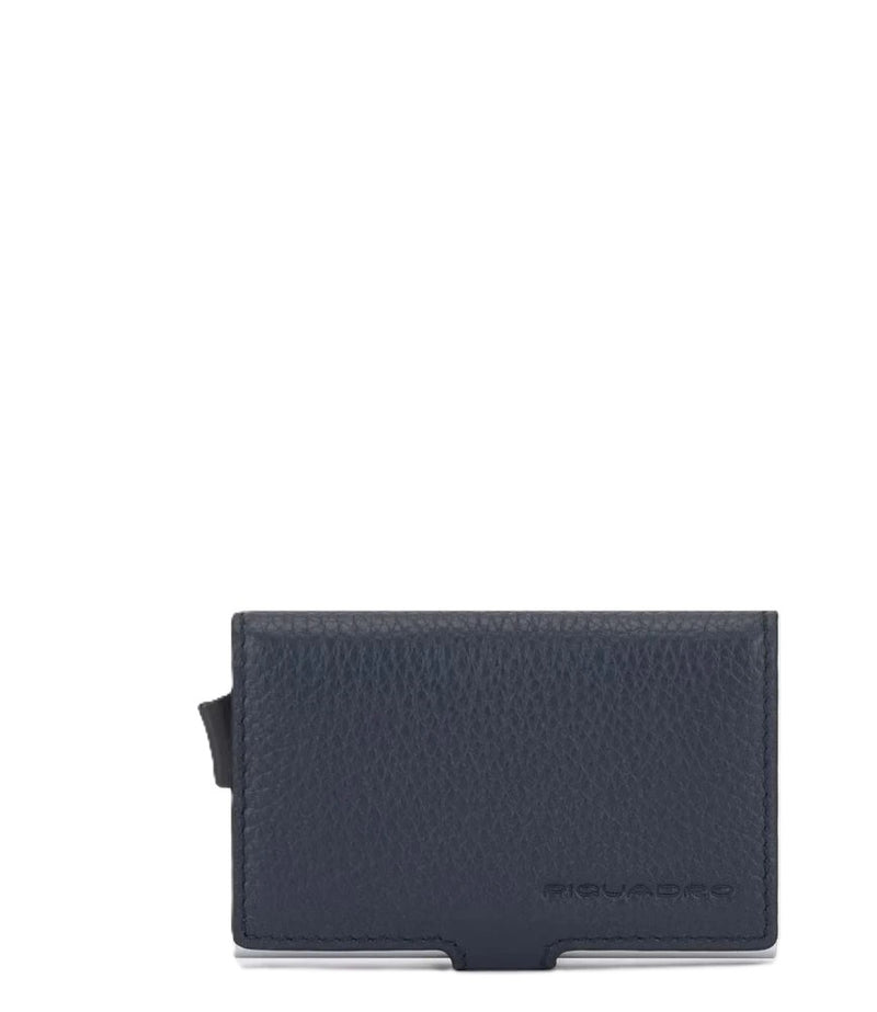 Piquadro Portacarte di credito in metallo Blu