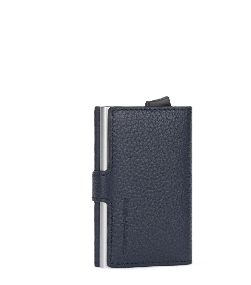 Piquadro Portacarte di credito in metallo Blu