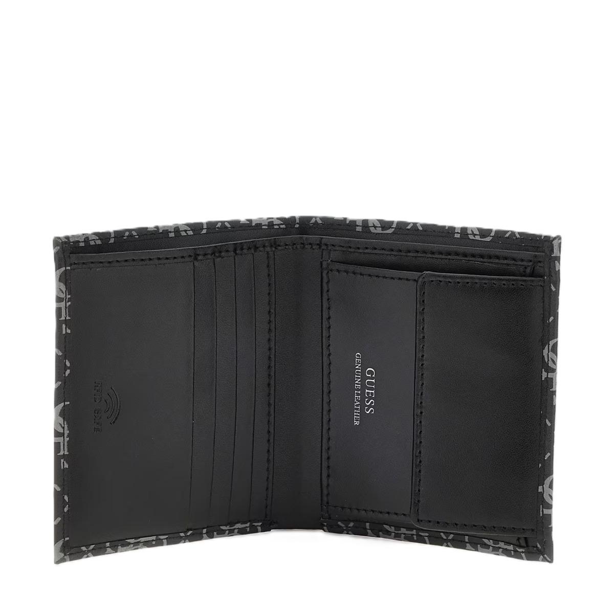 Guess Portafoglio Mini Vezzola Smart 4G Logo Nero/Grigio