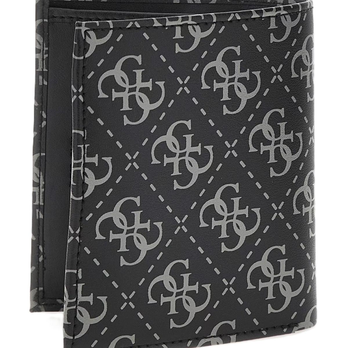 Guess Portafoglio Mini Vezzola Smart 4G Logo Nero/Grigio