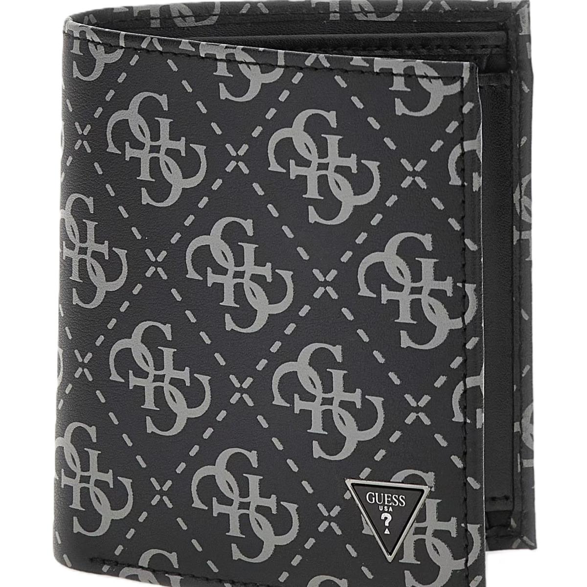 Guess Portafoglio Mini Vezzola Smart 4G Logo Nero/Grigio