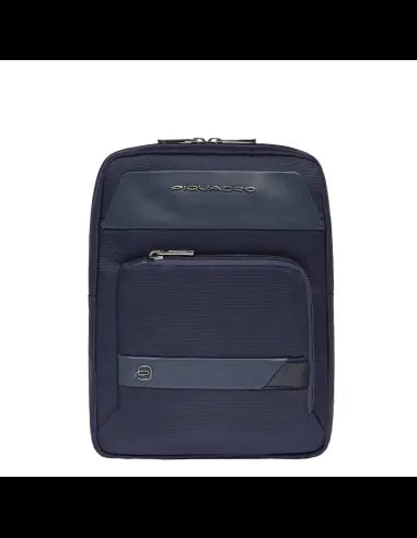 Piquadro Borsello Nevet in tessuto e pelle blu