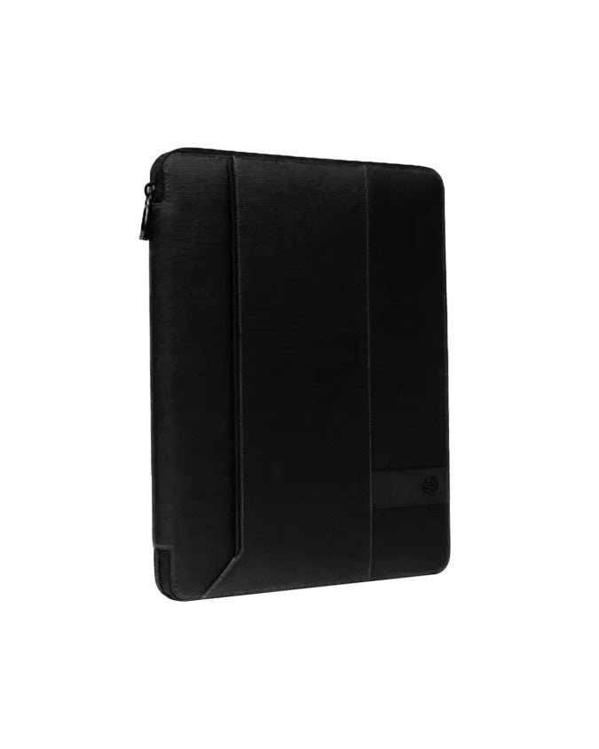 Piquadro Porta blocco zip around in pelle e tessuto iPad Pro® 12,9' Nero