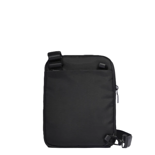 Borsello uomo porta iPad®mini in tessuto riciclato Nero