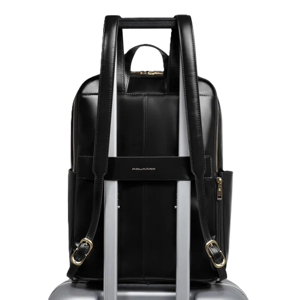 Piquadro Zaino donna in pelle porta pc 14" Nero