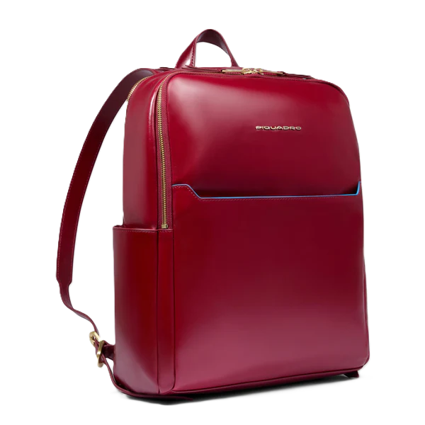 Piquadro Zaino donna in pelle porta pc 14" Rosso