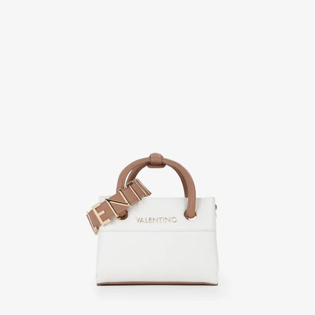 Valentino Borsa a Mano/Tracolla Alexia Bianco/Cuoio