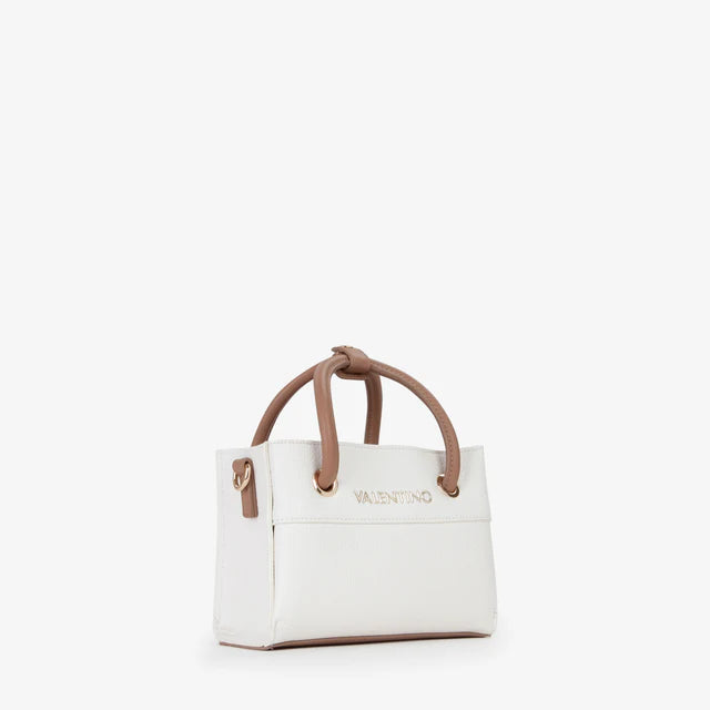 Valentino Borsa a Mano/Tracolla Alexia Bianco/Cuoio