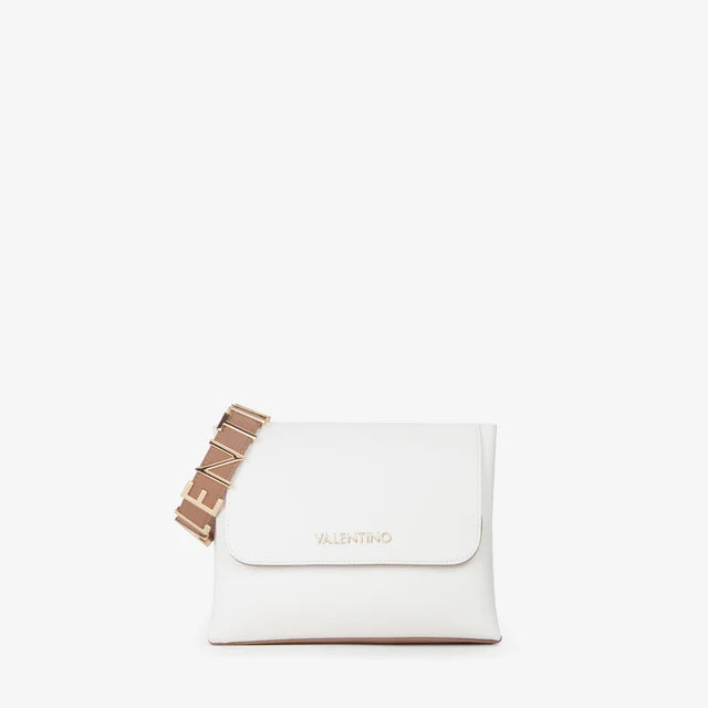 Valentino Borsa a Tracolla Alexia Bianco/Cuoio