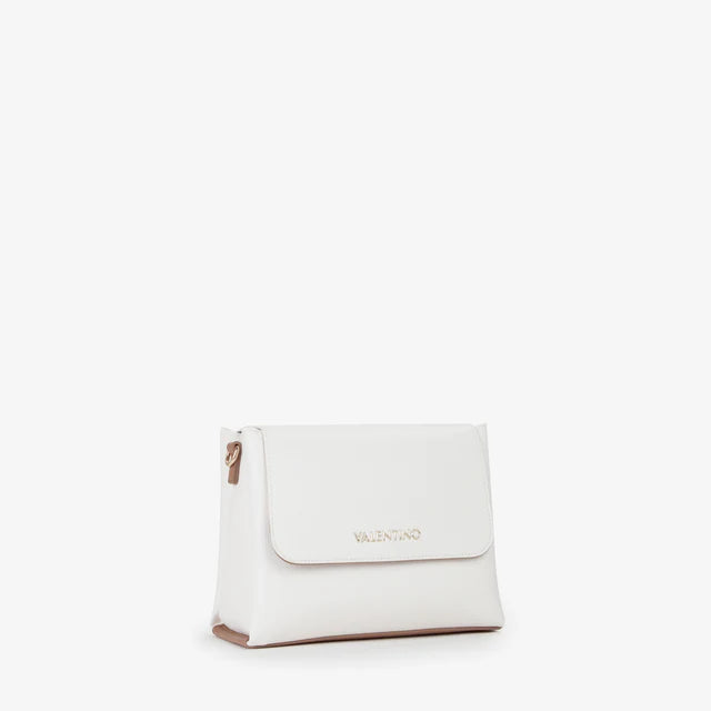 Valentino Borsa a Tracolla Alexia Bianco/Cuoio