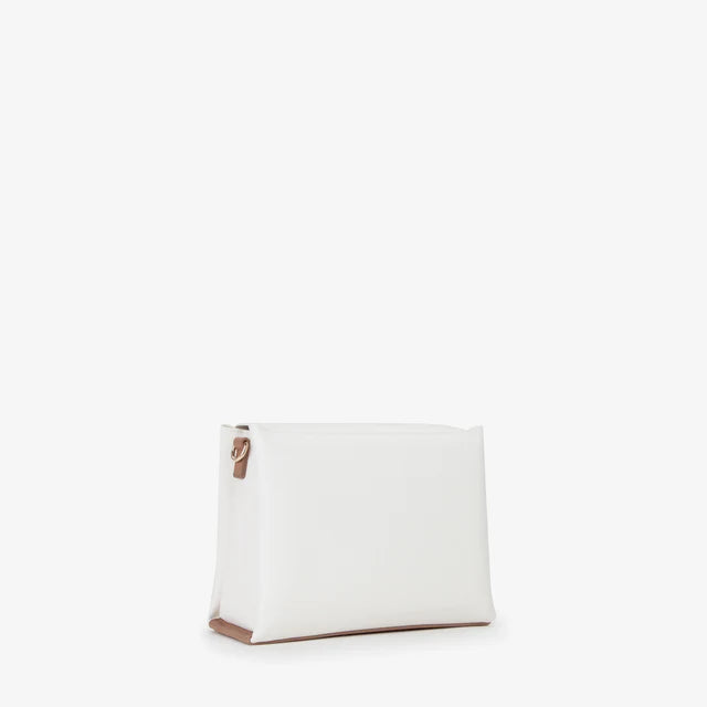 Valentino Borsa a Tracolla Alexia Bianco/Cuoio