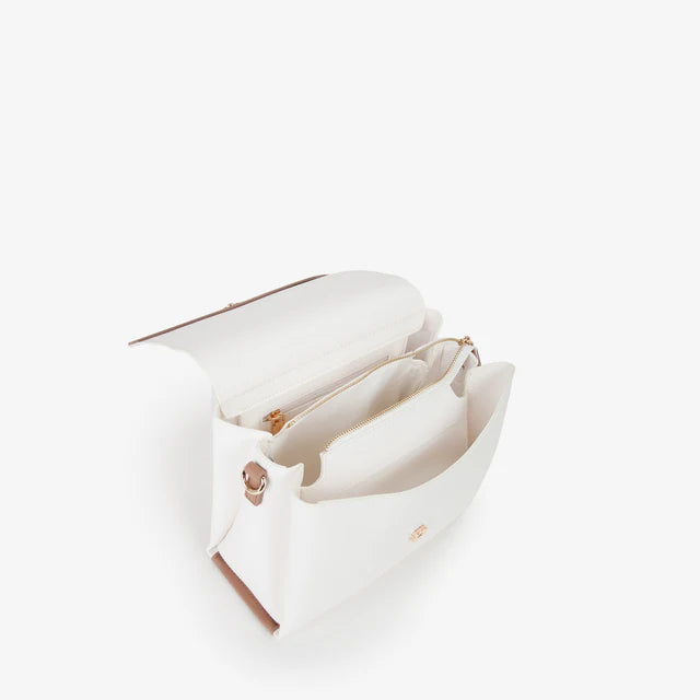 Valentino Borsa a Tracolla Alexia Bianco/Cuoio