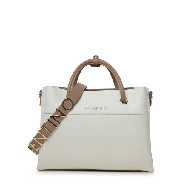 Valentino Borsa a Mano Alexia Bianco/Cuoio