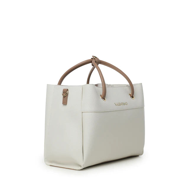 Valentino Borsa a Mano Alexia Bianco/Cuoio